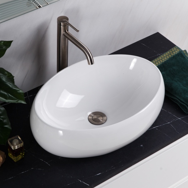 Раковина  овальная BelBagno  BB1085 фаянс цвет белый глянцевый