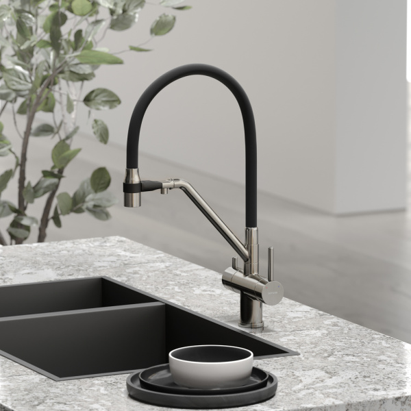 Смеситель для кухни Sancos Dora SC4003BN с подключением к фильтру брашированный никель