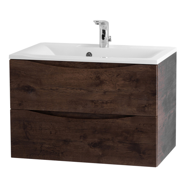 Тумба под раковину подвесная BelBagno Marino MARINO-650-2C-SO-RW-P 65 см  2 ящика цвет Rovere Moro 