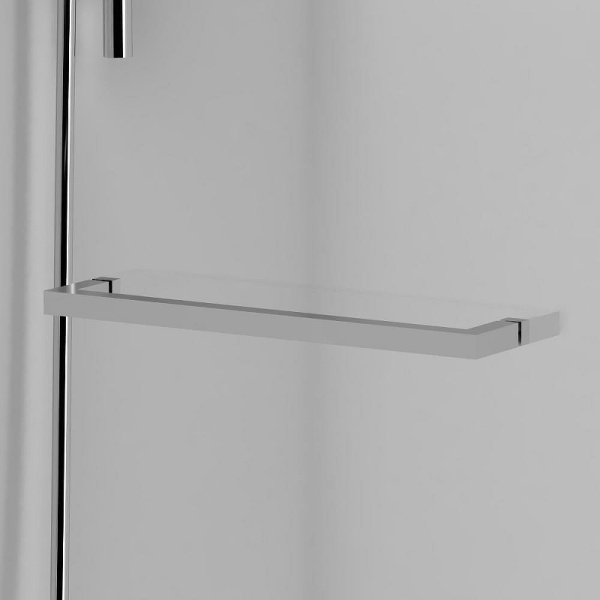 Шторка для ванны распашная  Damixa Skyline DX35WBS-D7W1-150MT 110 см, стекла прозрачные, профиль хром