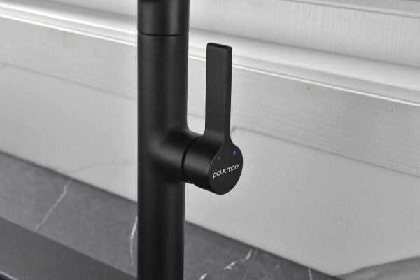 Смеситель для кухни Paulmark Barrel Ba214029-AN без подключения к фильтру антрацит