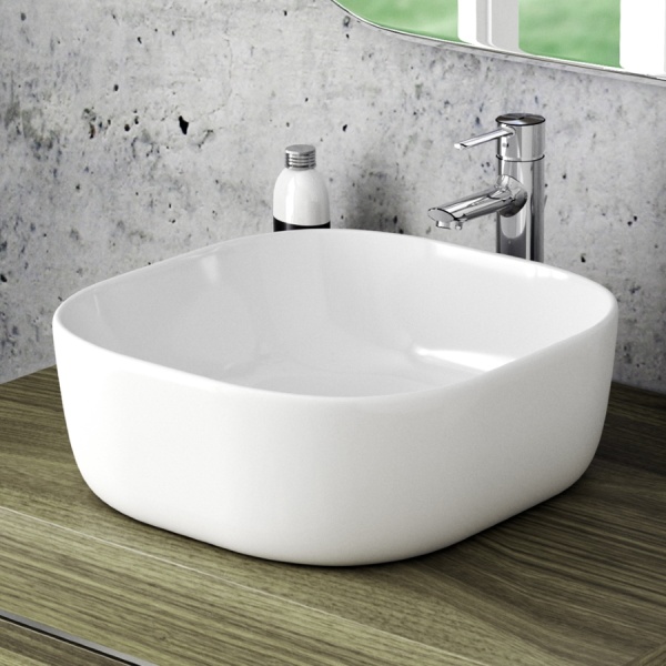 Раковина накладная квадратная  Maretti Florenza FL13NS27-844 фарфор цвет белый