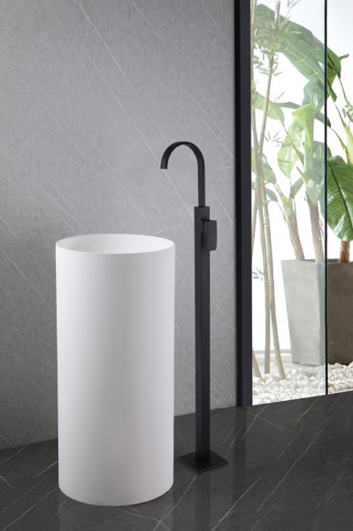 Смеситель для раковины Abber Wasserfall AF8640B черный матовый