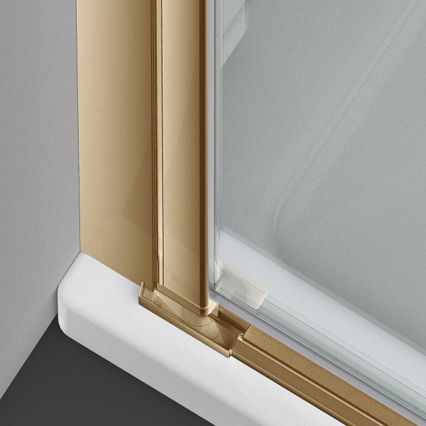 Душевая дверь Vincea Alpha VDP-3AL900CLG 90 см стекла прозрачные, профиль брашированное золото