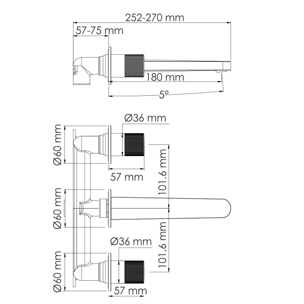 Смеситель для раковины Wasserkraft Ems 7645 золото