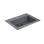 Раковина мебельная  Vincea  VCB-13600G литьевой мрамор цвет серый матовый