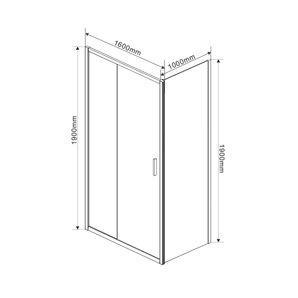 Душевой угол Vincea Garda VSR-1G1016CL прямоугольный 160x100 стекла прозрачные, профиль хром