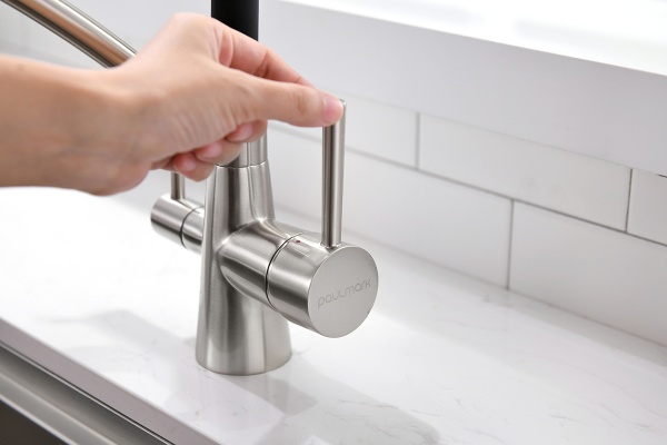 Смеситель для кухни Paulmark Siegen Si213111-NI с подключением к фильтру никель