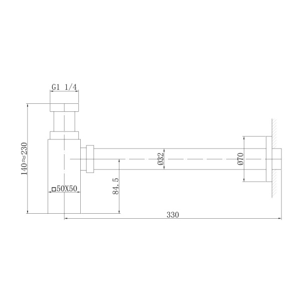 Сифон для раковины ABBER AF0031RG, розовое золото