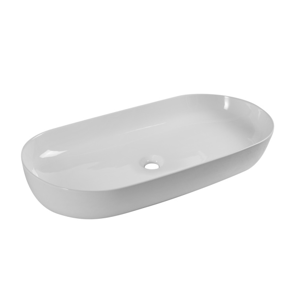 Раковина накладная овальная BelBagno  BB1349 фаянс цвет белый