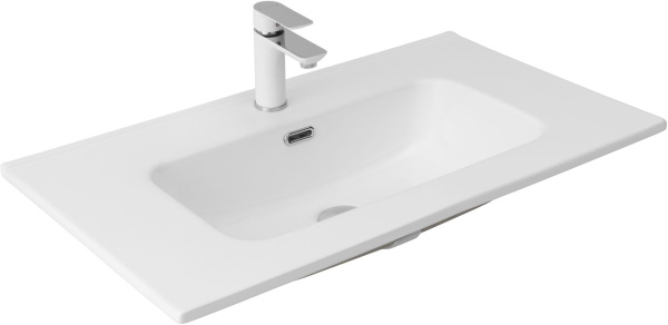 Раковина мебельная прямоугольная Aquanet Flat 00330431 керамика цвет белый матовый