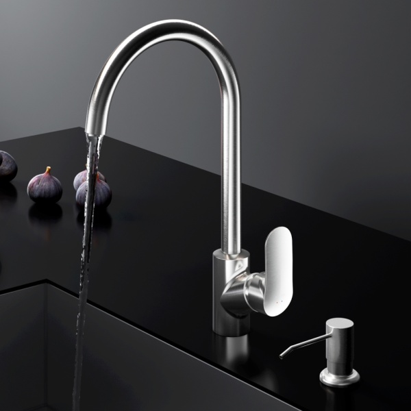 Смеситель для кухни Am.Pm Like F8007D11 без подключения к фильтру сатин