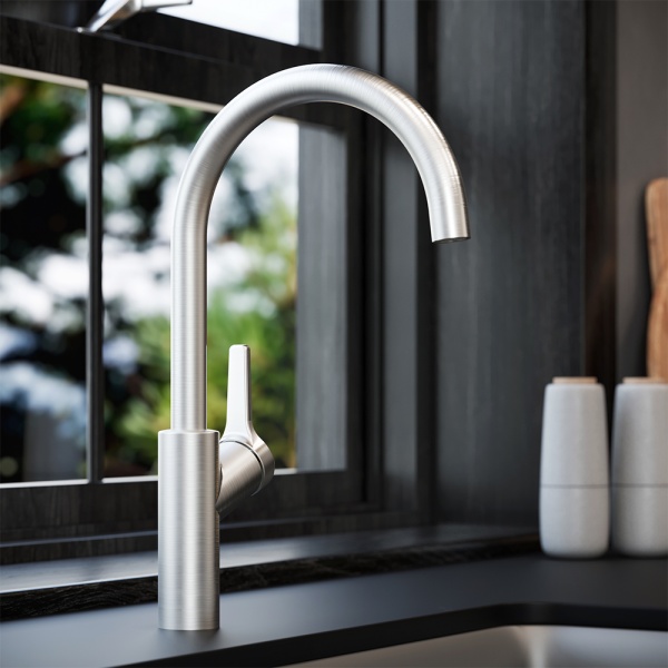 Смеситель для кухни Damixa Eclipse 310720400 без подключения к фильтру никель