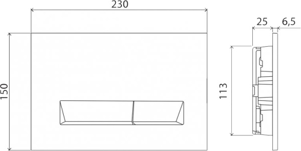 Кнопка смыва BelBagno Marmi BB010-MR-CHROME цвет хром