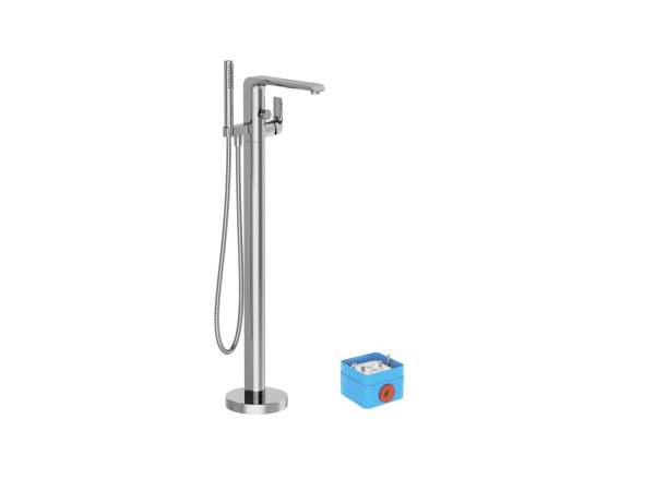 Смеситель для ванны Ravak Flat X070440 напольный 
без термостата хром