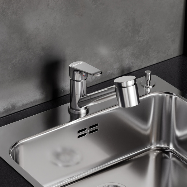 Смеситель для кухни Damixa Origin Evo 820710000 без подключения к фильтру хром