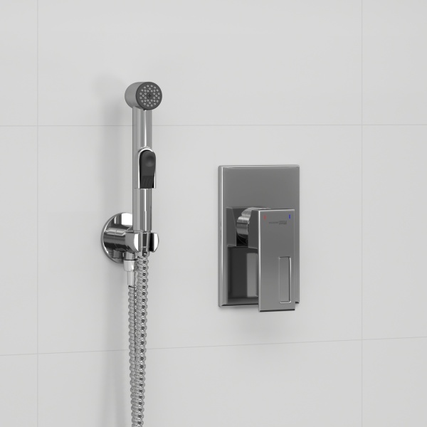 Гигиенический душ Wasserkraft Alme A01556 встраиваемый в стену хром