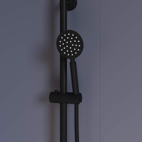 Душевая система со смесителем RGW Shower Panels 59140124-04 монтаж настенная без термостата черный