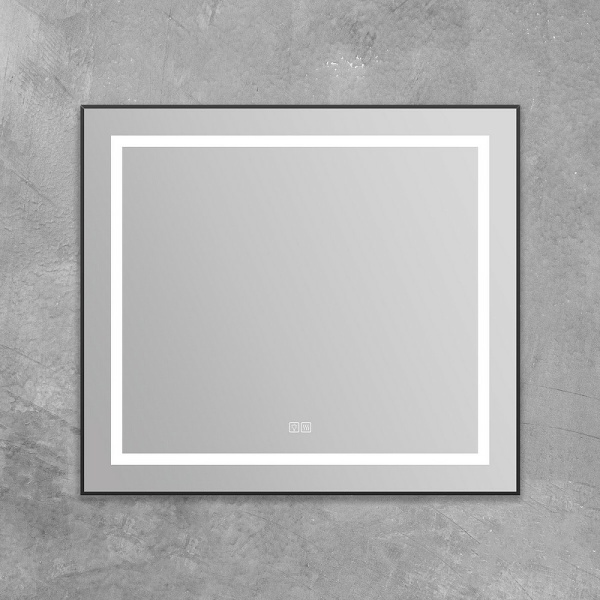 Зеркало с подсветкой BelBagno Kraft SPC-KRAFT-885-785-TCH-WARM-NERO 90x80 сенсор