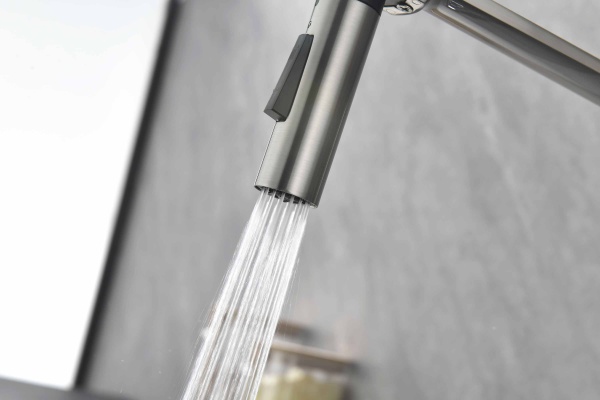 Смеситель для кухни Paulmark Barrel Ba214029-BS без подключения к фильтру нержавеющая сталь