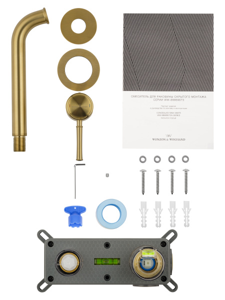 Смеситель для раковины Wonzon &amp; Woghand Tor WW-88869073-BG брашированное золото