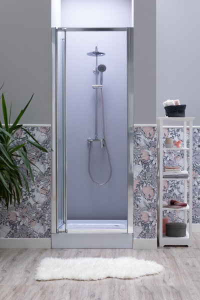 Душевая дверь Aquanet Alfa NAA6422 210018 80 см стекла прозрачные, профиль хром