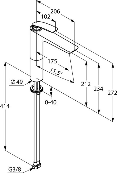 Смеситель для раковины Kludi Balance 522969175 белый/хром