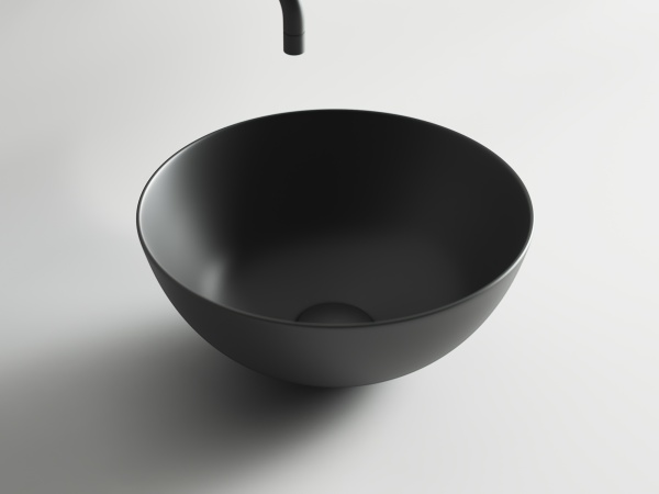 Раковина накладная круглая Ceramica Nova Element CN6004 фарфор цвет черный матовый