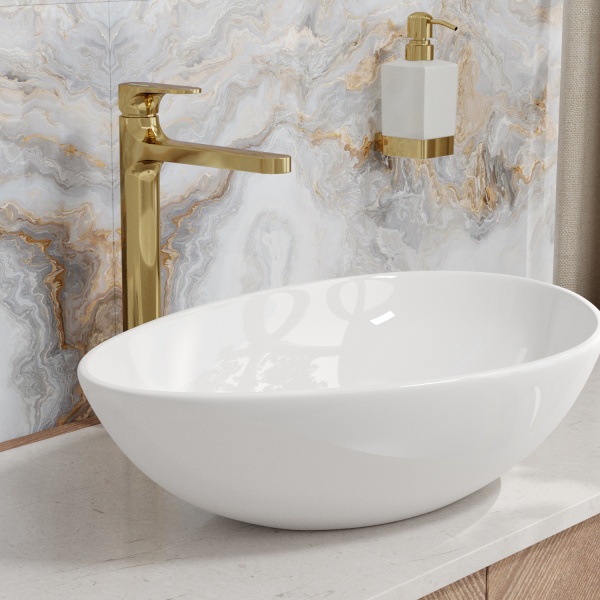 Смеситель для раковины Wasserkraft Neckar 2103H золото