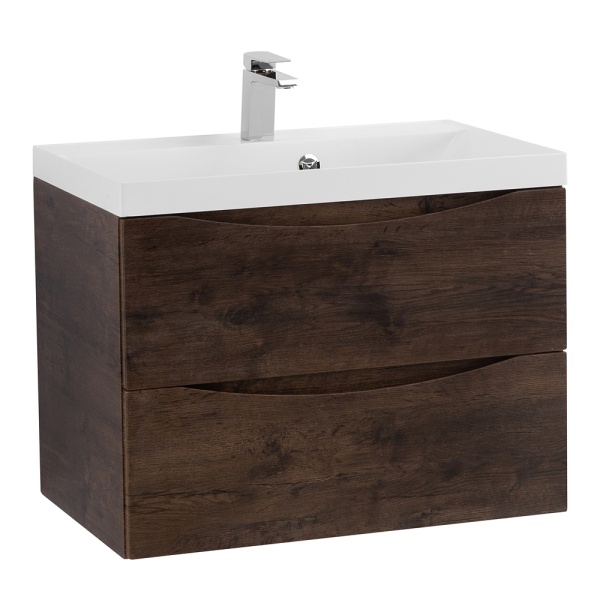 Тумба под раковину подвесная BelBagno Marino MARINO-600-2C-SO-RW-P 60 см  2 ящика цвет Rovere Moro 