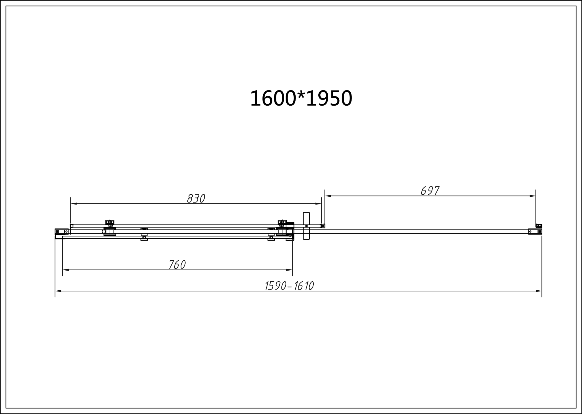 Душевая дверь Vincea Como-N VDS-4CN160CGB 160 см стекла тонированные, профиль черный