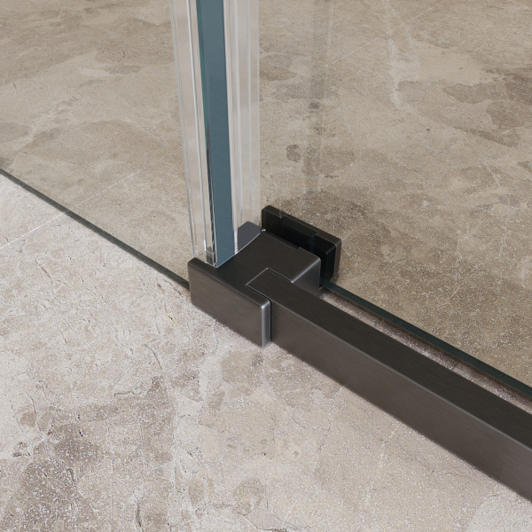Душевая дверь BelBagno Soft Close-1 SOFT_CLOSE-1-BF-1-140-C-GM 140 см стекла прозрачные, профиль оружейная сталь