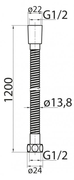 Шланг Cezares Czr CZR-U-FMDC-120-01 хром 