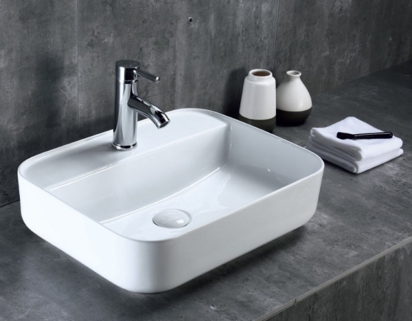 Раковина накладная прямоугольная BelBagno  BB1321 фаянс цвет белый