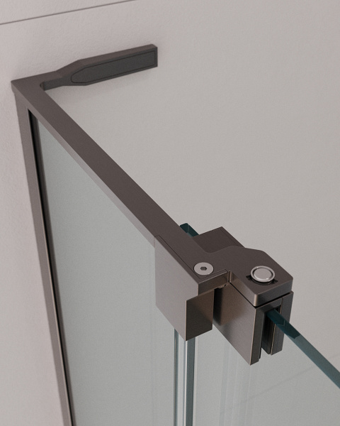 Душевая дверь распашная Cezares Slider SLIDER-B-1-90/100-C-GM 90-100 см стекла прозрачные профиль оружейная сталь