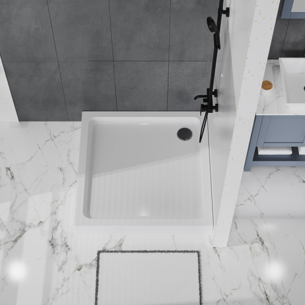 Душевой поддон низкий BelBagno  TRAY-BB-A-100-15-W квадратный акрил 100x100 белый