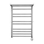 Полотенцесушитель электрический Lemark Pramen П10  50x80 LM33810E R хром