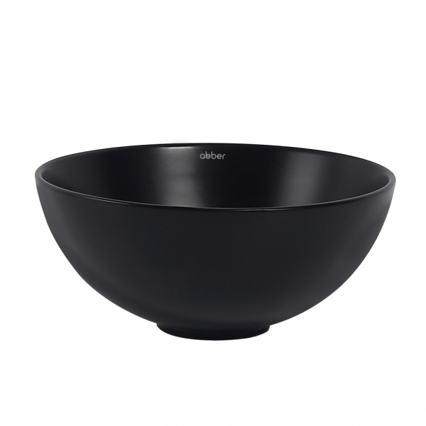 Раковина  круглая Abber Bequem AC2106MB фаянс цвет черный матовый
