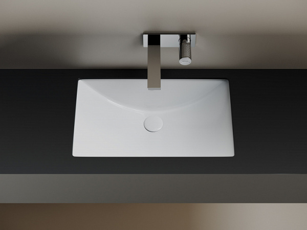 Раковина встраиваемая снизу прямоугольная Ceramica Nova Era CN6082 фарфор цвет белый