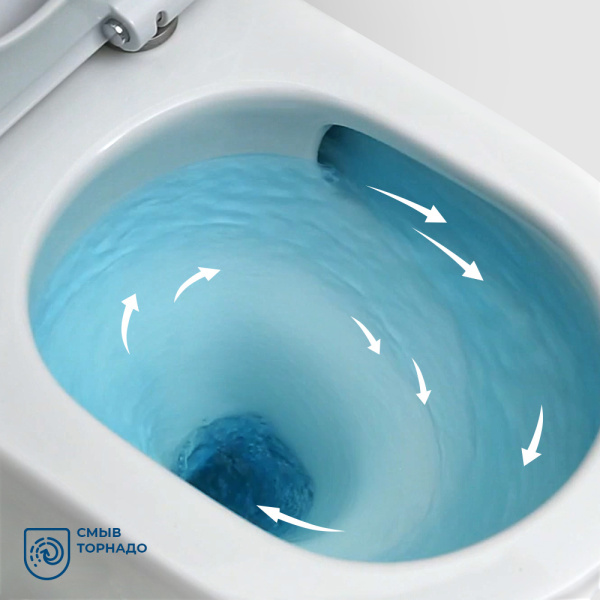 Унитаз напольный моноблок BelBagno Tre BB673CP-MN-TOR/SC Tornado фаянс белый
