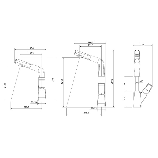 Смеситель для раковины Lemark Soul LM6008BR красный/черный