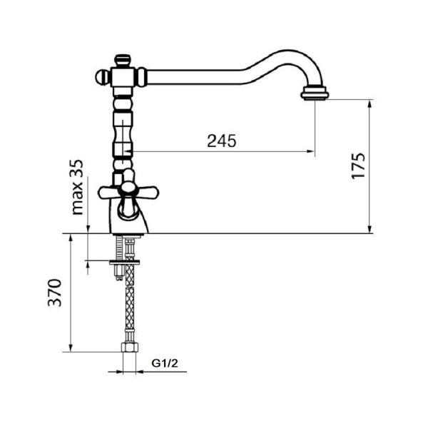 Смеситель для кухни Webert Armony AM780102015 без подключения к фильтру хром