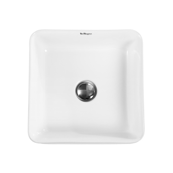 Раковина  квадратная  BelBagno  BB1421 фаянс цвет белый глянцевый