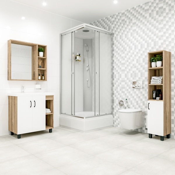 Душевая кабина с крышей Niagara Classic NG-1108-14 квадратная   90x90 стекла матовые, профиль матовый хром