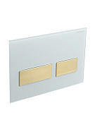 Кнопка смыва механическая Cezares Lux LUX-GB-2-BORO цвет белый-золото
