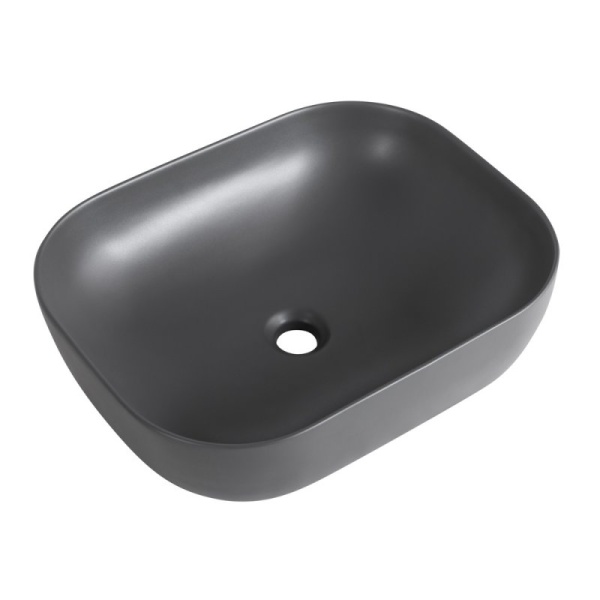 Раковина накладная прямоугольная BelBagno  BB1302-H311 фаянс цвет темно-серый матовый