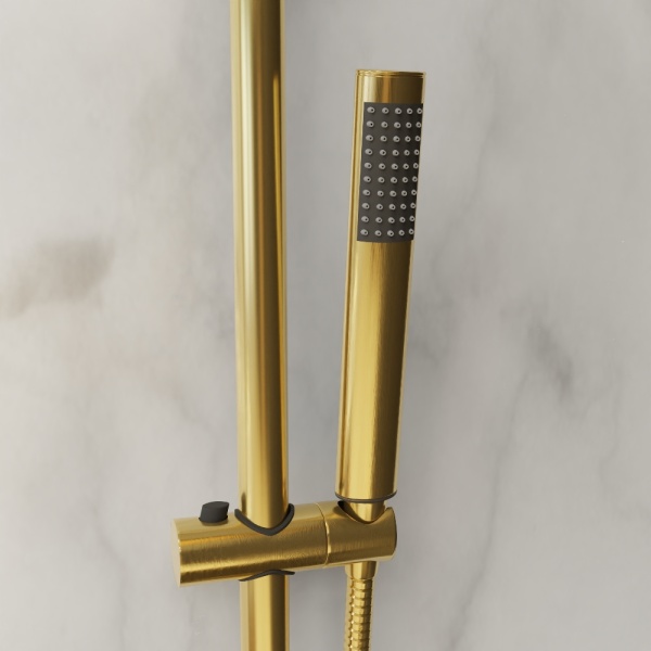 Душевая система со смесителем RGW Shower Panels 51140131-06 монтаж настенная без термостата золото