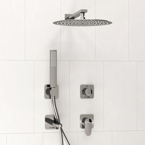 Душевая система со смесителем Wasserkraft Weida 3100 A3151.269.270.090.116.271.087.103 монтаж встраиваемая в стену без термостата хром