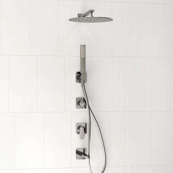 Душевая система со смесителем Wasserkraft Weida 3100 A3151.269.270.090.116.271.087.103 монтаж встраиваемая в стену без термостата хром