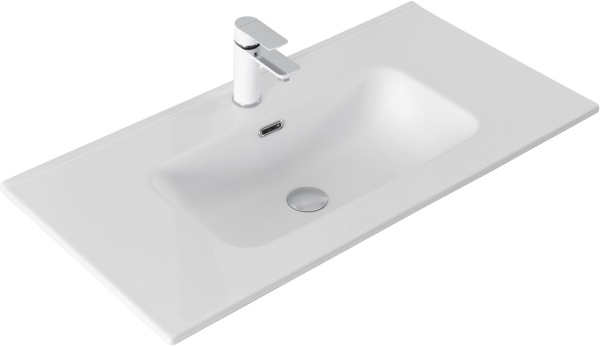 Раковина мебельная прямоугольная Aquanet Flat 00330432 керамика цвет белый матовый